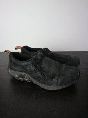 Merrell Jungle Moc Shoes Black Suede Mens 8.5 Overdyed